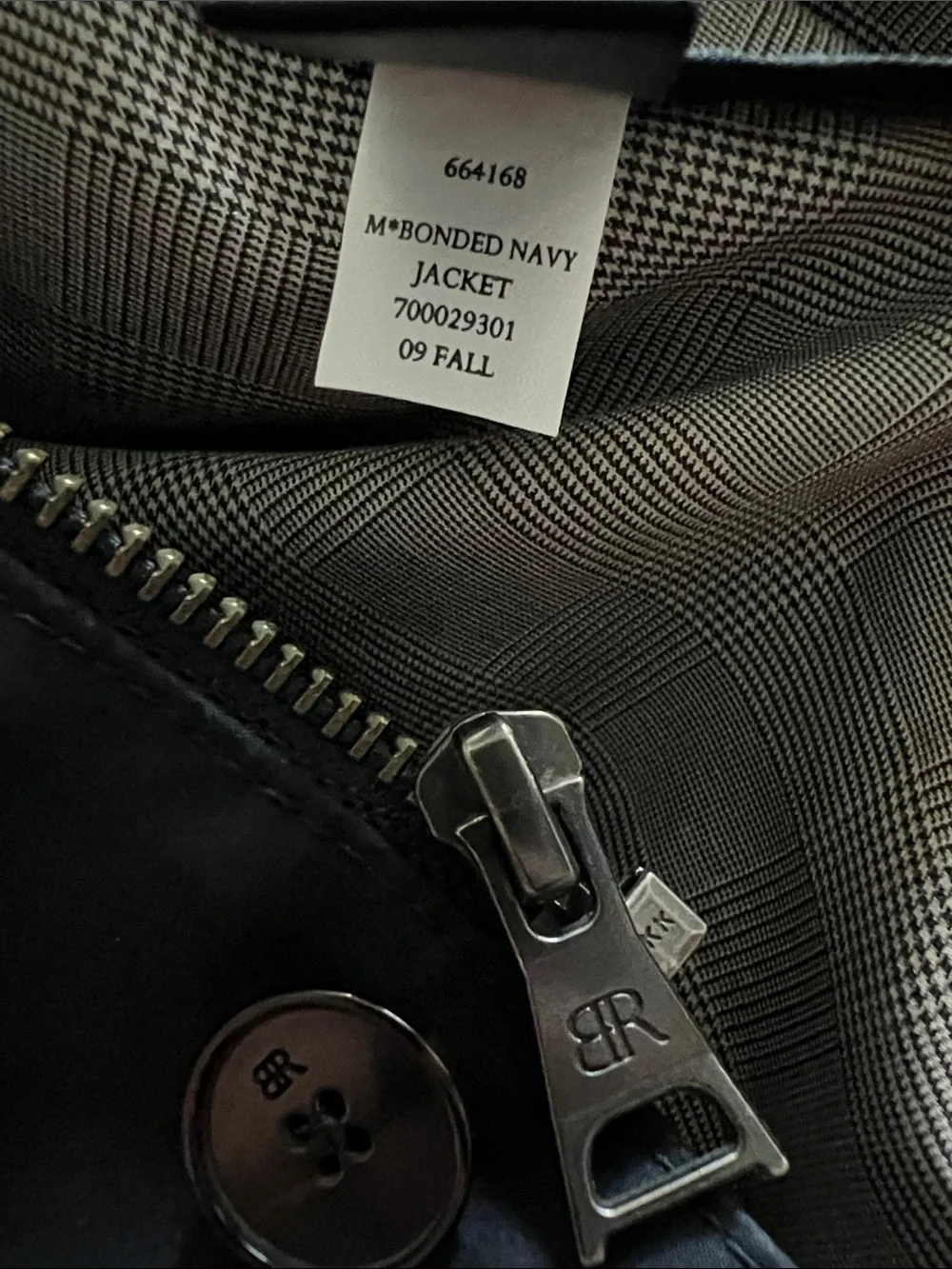 Banana Republic Monogram navy tailored blazer with zipper